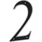 Hillman HILLMAN 6 in. Reflective Black Plastic Nail-On Number 2 1 pc, PK3 844812 - alternate 1